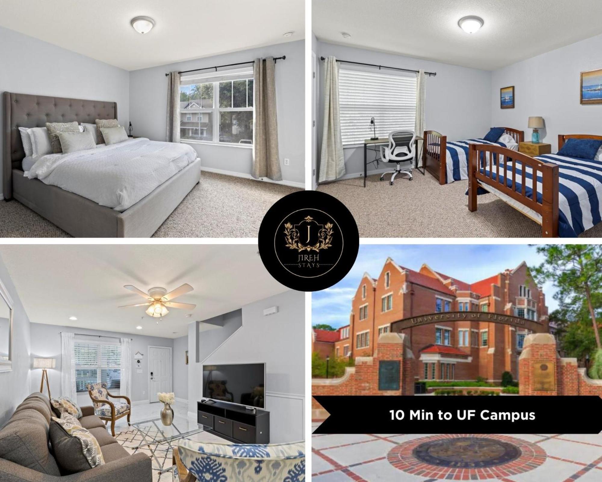 King Bed Cozy Townhouse 10 Min From Uf Villa Gainesville Bagian luar foto